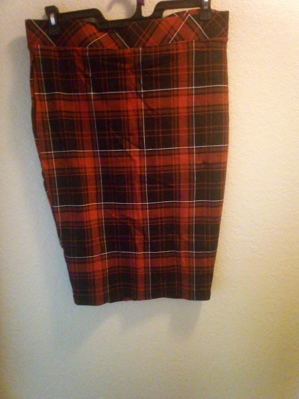 torrid Red and Black Plaid Pencil Skirt